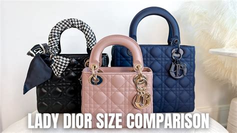 medium lady dior dimensions|Lady Dior mini vs small.